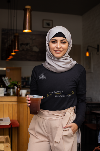 Woman inspirational, empowering, Muslim T-Shirt - 'I am Rocking it like Aisha' Inspirational Female Confidence Tee l Muslim fashion